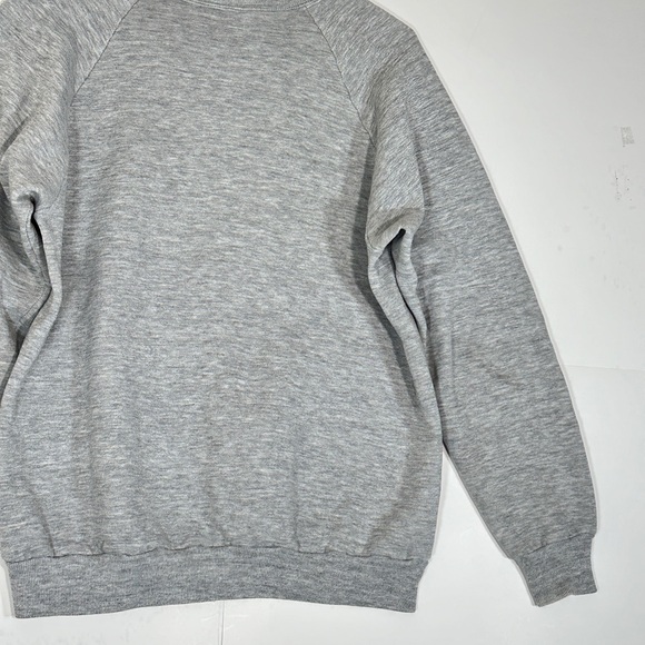 Vintage 80s Mickey Mouse Sweatshirt Classic Gray Adult Sz Large Walt Disney READ - Picture 14 of 14